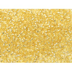 ROUND ROCAILLE 15/0 Silver Lined Gold 3